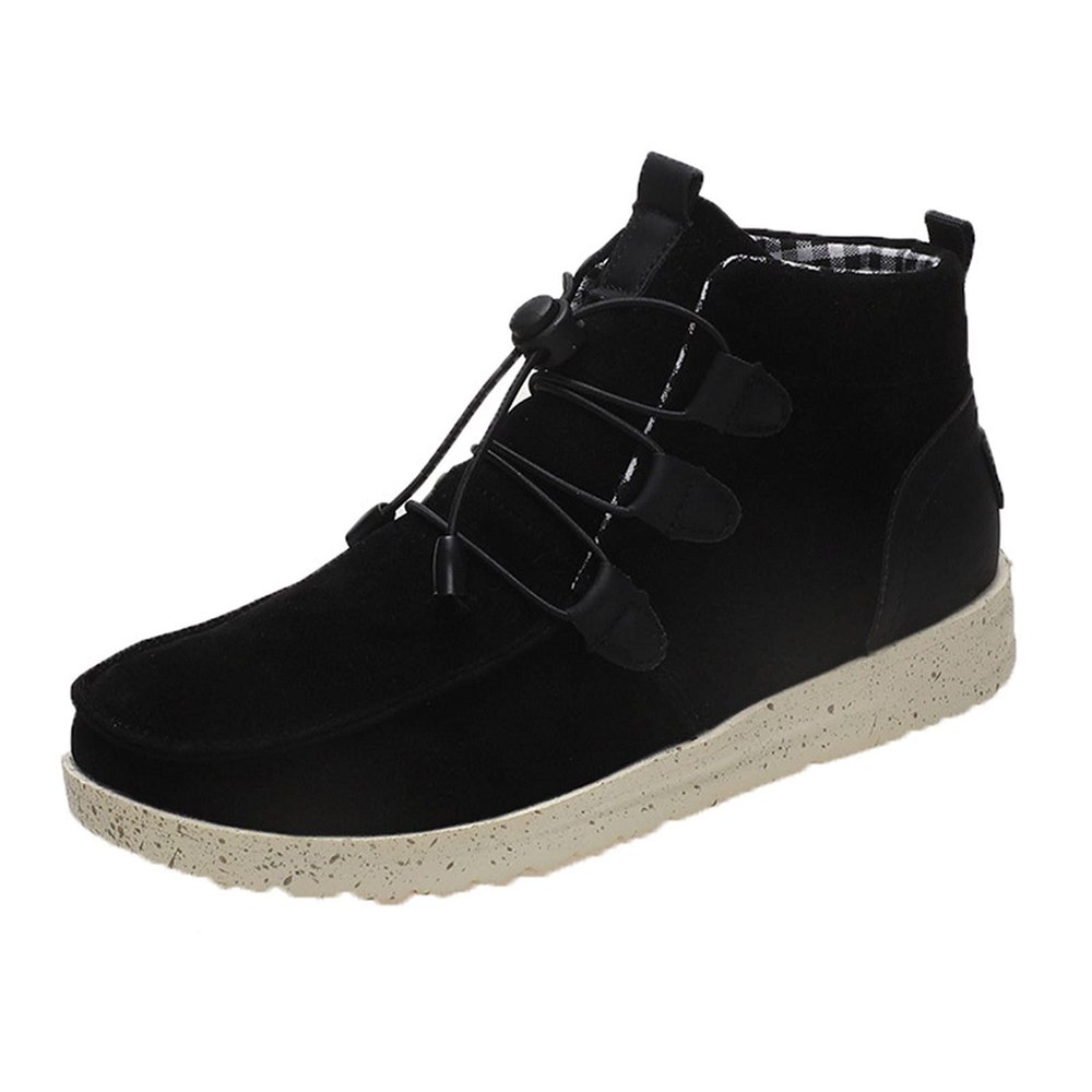 oiangi Women's Sport Shoes Lace-Up Wild Round Toe Retro Flock Solid Color Casual Sneakers Comfortable Casual Walking Shoes