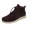 oiangi Women's Sport Shoes Lace-Up Wild Round Toe Retro Flock Solid Color Casual Sneakers Comfortable Casual Walking Shoes view 1