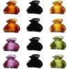 12 Pack Small Hair Clips Hair Claw for Women Thin Fine Short Hair, 1.5 Inch Lolalet Cute Medium Size Jaw Clips Acrylic No Slip Hair Clamps Mini Banana Clips for Girls Kids -Style A view 1