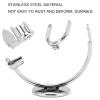 Brrnoo Straight Stand, Stainless Steel Stand, Curved Stainless Steel Stand Base and Polished Steel to Protect & Dry view 4