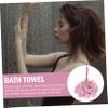 1pc Bath Ball Exfoliating Bath Sponge Home Tools Bath Gloves Mesh Pouf Shower Mermaid Taishower Bath Back Scrubber Loofah Dish Sponge Bathtub Body Bubble Net Pink or view 2