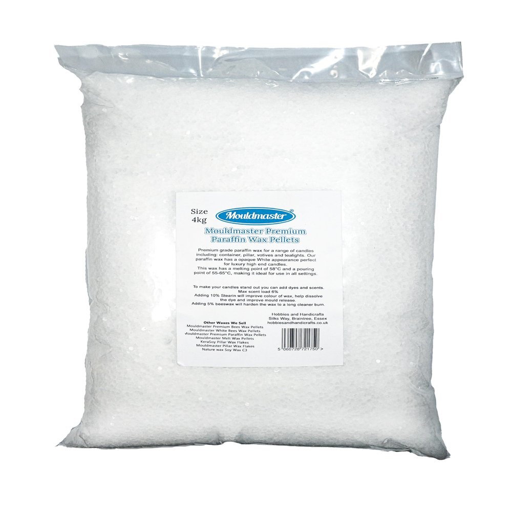 Mouldmaster Premium Paraffin Wax Pellets 4Kg, Translucent