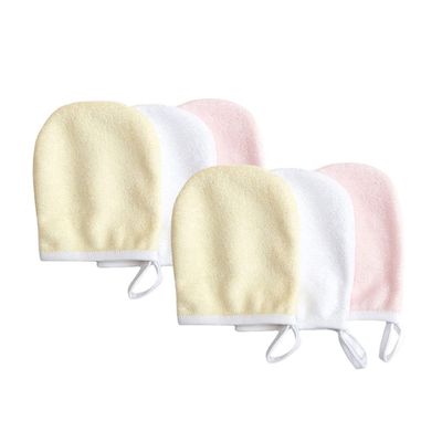 6Pcs Microfiber Makeup Remover Cloth Gloves Facial Cleansing Pads for Facial Exfoliating Cleansing Makeup Removal (Random Color)