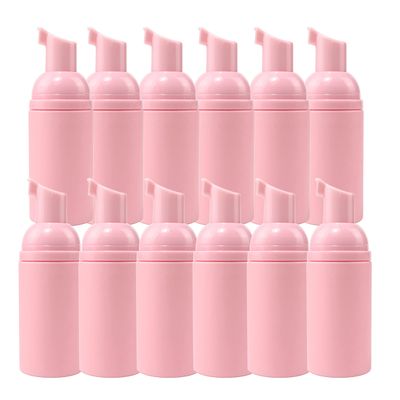 12 Pcs 30ml Pink Foam Pump Bottles Plastic Empty Refillable Travel Foaming Dispenser Container for Hand Soap,Shampoo,Body Wash, Cleaning, Cosmetics Package