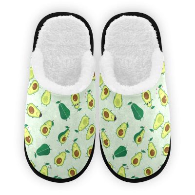 Umidedor Cute Avocados Mens Slippers, Soft Memory Foam Non-Slip Indoor House Slippers Home Shoes for Bedroom Hotel Travel Spa