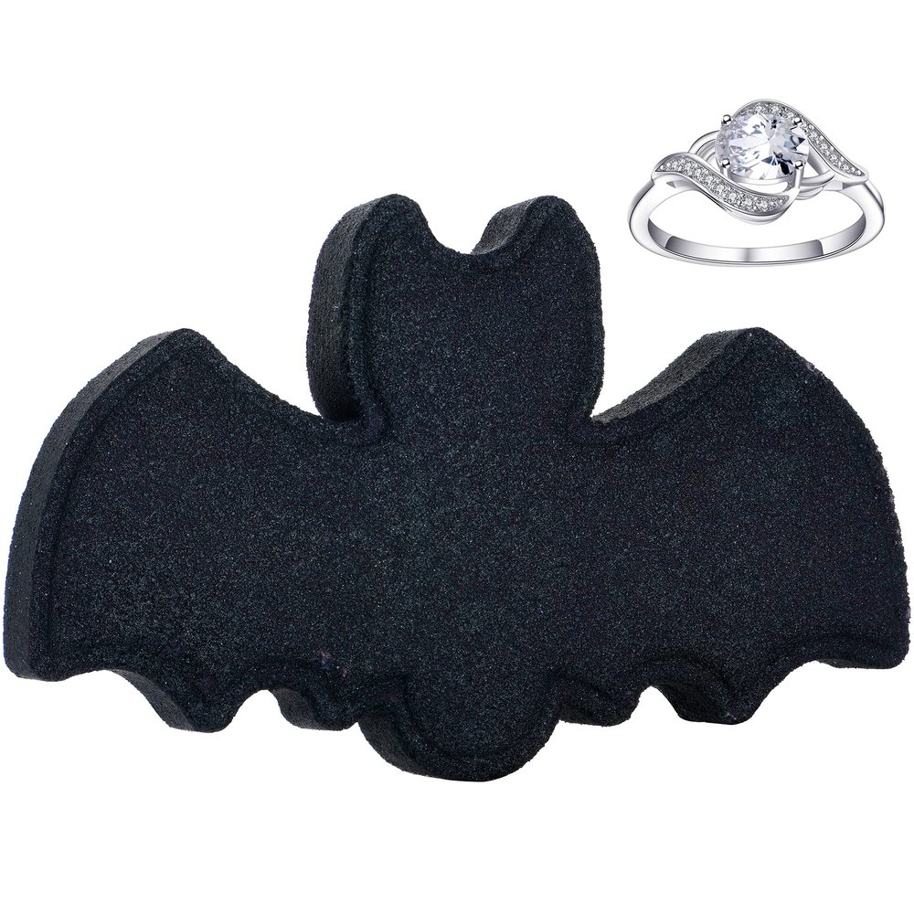 Jackpot Candles Halloween Bat Bath Bomb with Size 7 Ring Inside Large Made in USA