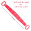 Silicone Back Scrubber Belt (80cm)  Extra Long-Double-Sided Bath Scrub Strap Gently Massages and Exfoliates Skin (72 cm), Pink view 2
