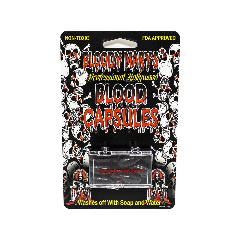 Bloody Mary's Professional Hollywood Fake Blood Capsules Vampire FX Special Effects Horror Halloween (6 PACK)