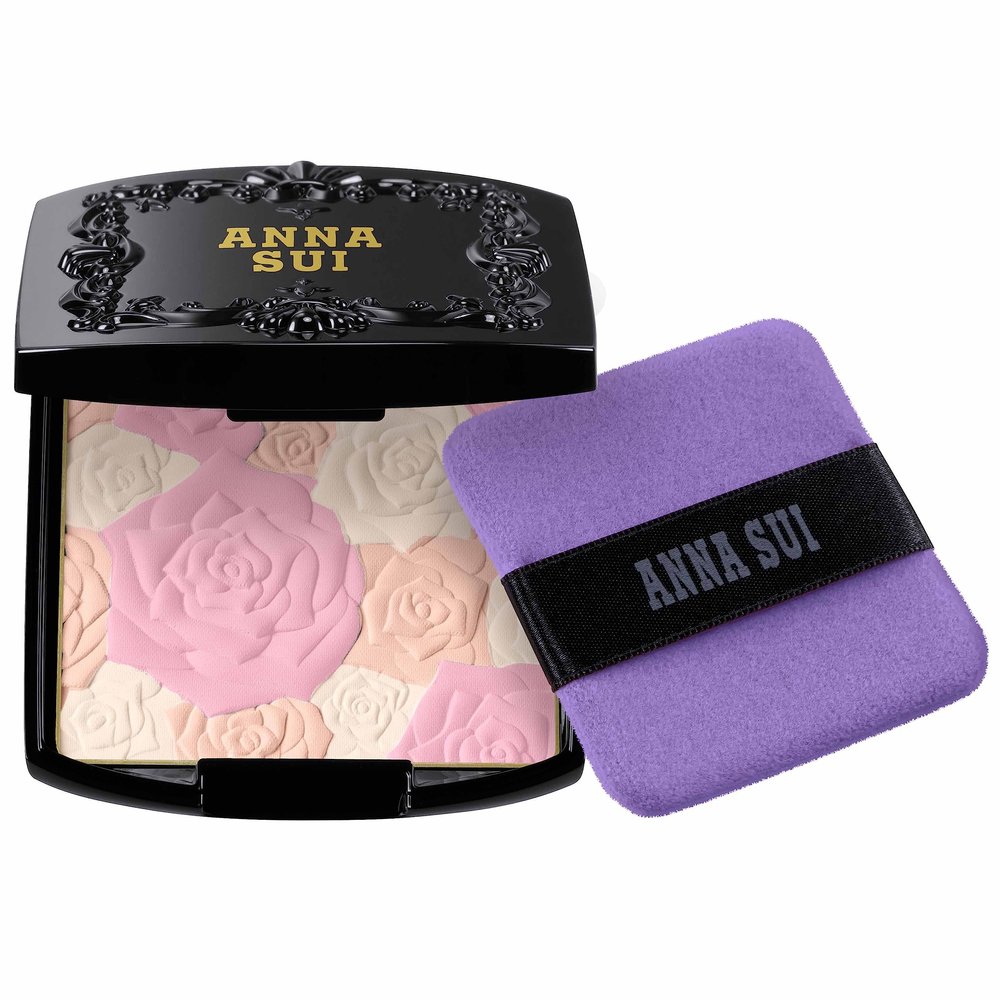 ANNA SUI Rose Pressed Powder - Creates Silky Smooth Finish with Rich Radiance - Ultimate Coverate - Long-Lasting - 300 Pink - 0.49oz.