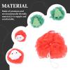 2Pcs Christmas Bath Loofah Santa Claus Xmas Tree Mesh Pouf Shower Sponge Body Scrubber Exfoliator for Bathroom Tools view 4