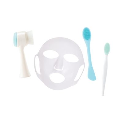 Cricket Pore Perfection Daily Face Cleansing Essential Tools Facial Brush Mask Tool Lip Scrubber Reusable Silicone Mask Set
