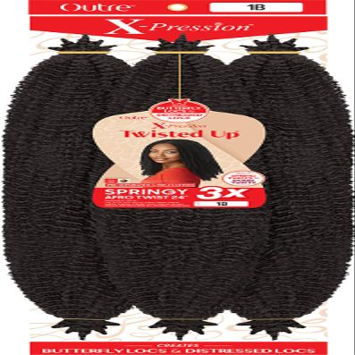 Outre Crochet Braids X-Pression Twisted Up 3X Springy Afro Twist 24" (1-pack, 1)