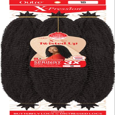 Outre Crochet Braids X-Pression Twisted Up 3X Springy Afro Twist 24" (1-pack, 1)