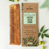 Nat Habit - Back To Natural Secrets Everyday Kacchi Neem Comb Treated With Neem Oil, Bhringraj & 17 Herbs (Dual Tooth) 18-20Cm Length Brown view 2