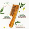 Nat Habit - Back To Natural Secrets Everyday Kacchi Neem Comb, Wooden Comb, Hair Growth, Comb For Men, Women, Treated With Neem Oil, Bhringraj & 17 Herbs (Fine Tooth) 18-20Cm Length Brown view 2