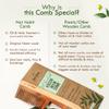 Nat Habit - Back To Natural Secrets Everyday Kacchi Neem Comb, Wooden Comb, Hair Growth, Comb For Men, Women, Treated With Neem Oil, Bhringraj & 17 Herbs (Fine Tooth) 18-20Cm Length Brown view 3