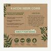 Nat Habit - Back To Natural Secrets Everyday Kacchi Neem Comb, Wooden Comb, Hair Growth, Comb For Men, Women, Treated With Neem Oil, Bhringraj & 17 Herbs (Fine Tooth) 18-20Cm Length Brown view 4
