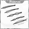 10 Pieces Geometric Metal Hair Clips and Barrettes for Women - Hair Styling Pins, Minimalist Decorative Wedding Accessories, Dainty Headwear (Silver, Black) view 2