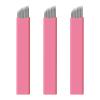 50 pcs Pink Disposable Microblading Blade #14 NANO Microblades 0.15mm Nano Needles Perfect for Hair Strokes Eyebrow Thinnest needles in Market (14 Slope) view 1
