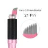 50 pcs Pink Disposable Microblading Blades Microblades 0.15mm Nano Needles Perfect for Hair Strokes Eyebrow Thinnest needles in Market (21 Slope) view 2