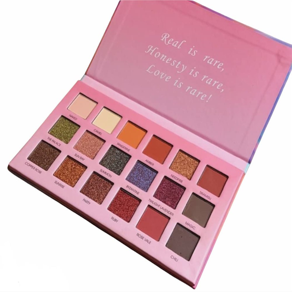 A Dolls Shadow 18 Rainbow Colors New Eyeshadow Palette Pigmented Multi Reflective Glitter Matte Shimmer Pressed Blending Eye Shadow Pallet