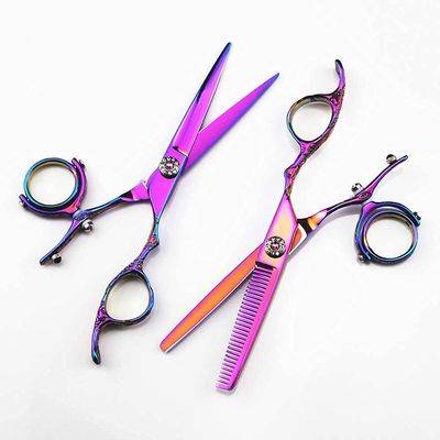 Hair Cutting Scissors, Haircut Scissors Hair Cutting Scissors Set Professional 6 Inches Barber Hairdressing Scissors Hair Cutting Thinning Hairdressing Shears Scissors for Salon Or Home Barber Scissor