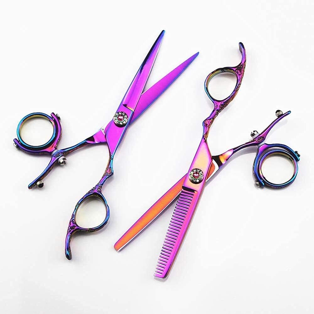Hair Cutting Scissors, Haircut Scissors Hair Cutting Scissors Set Professional 6 Inches Barber Hairdressing Scissors Hair Cutting Thinning Hairdressing Shears Scissors for Salon Or Home Barber Scissor