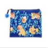 Ayuni Gifts of the World Beautifully Embroidered Thai Cotton Pouch, Change Purse, Makeup Bag or Wristlet Colorful Floral Patterns (Blue, Makeup Bag) view 2