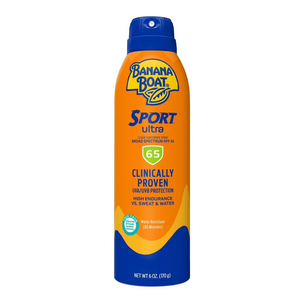 Banana Boat Sport Ultra SPF 65 Sunscreen Spray, 6oz | Spray Sunscreen SPF 65, Oxybenzone-Free, Water Resistant, 6oz