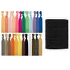 79Style Fabric Hair Ties Set: 60 Pieces - Elastic Ribbon Knotted Ponytail Holders, No Damage Cloth Flat Bands for Women and Girls (40 Ribbon Ties + 20 Black Ties) view 1