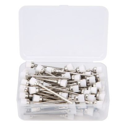 White Nail Drill Bit Cleaning Brush, High Density 100 Pack Stainless Steel Nail Drill Bits Set for Salon & Home Use, Easy to Use Gap Cleaning Tool for Nail Dust and Drill Machines
