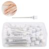 White Nail Drill Bit Cleaning Brush, High Density 100 Pack Stainless Steel Nail Drill Bits Set for Salon & Home Use, Easy to Use Gap Cleaning Tool for Nail Dust and Drill Machines view 3