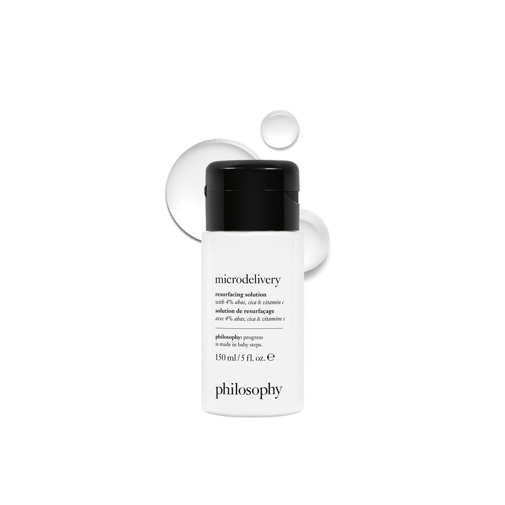 philosophy microdelivery resurfacing solution - with 4% ahas, cica & vitamin C - reduces the appearances of fine lines & pores - 5 fl oz