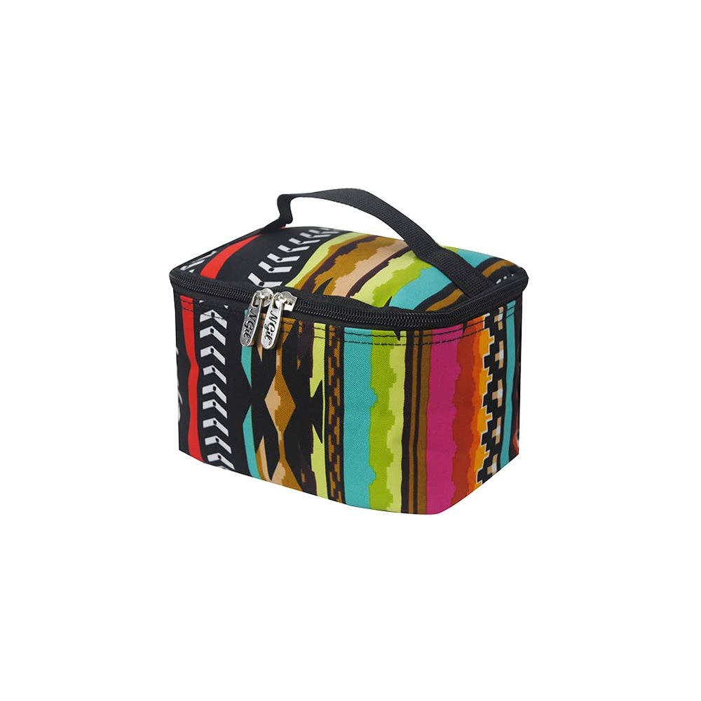 NGIL Travel Cosmetic Bag Makeup Bag Organizer for Women and Girls (Desert Serape-Black)