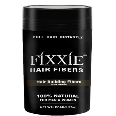 Hair Building Fibers DARK BROWN for Thinning Hair 27.5g Bottle, Hair Fibre Concealer for Hair Loss for Men and Women, Naturally Thicker Looking Hair with Keratin Hair Fibres