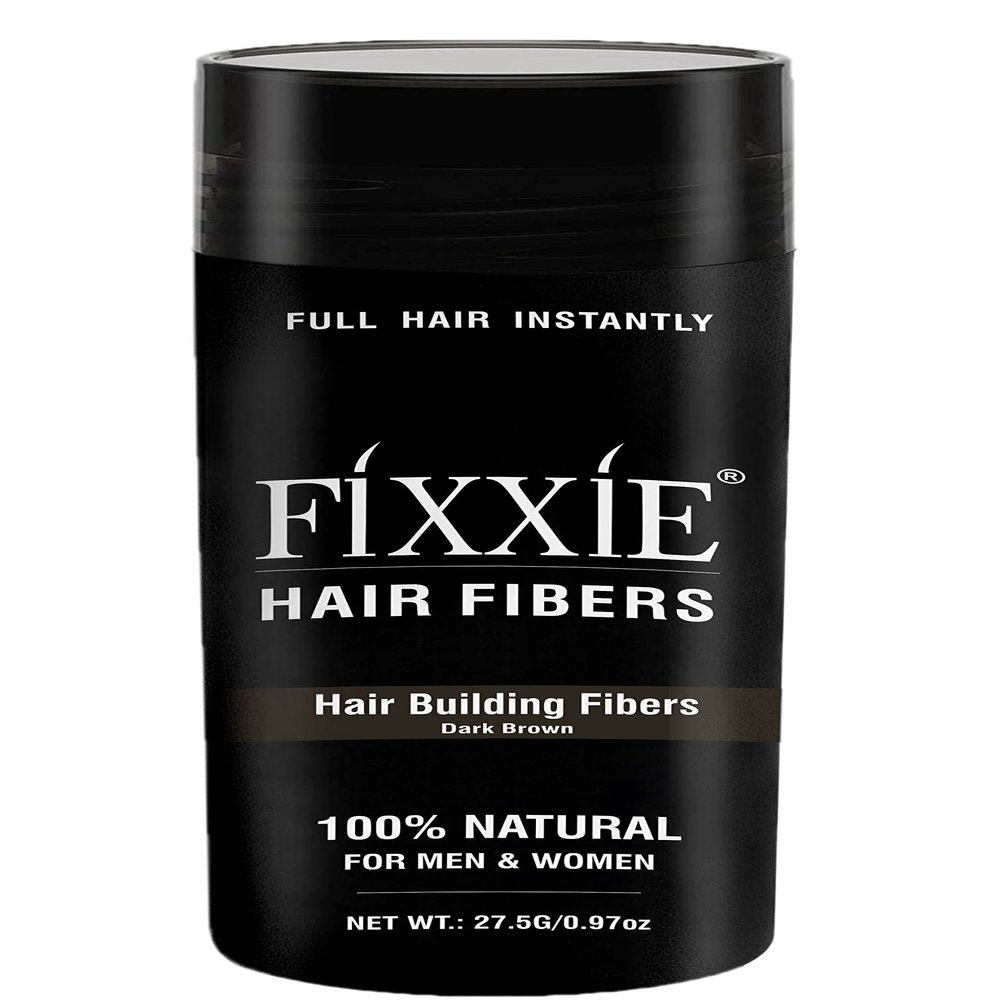Hair Building Fibers DARK BROWN for Thinning Hair 27.5g Bottle, Hair Fibre Concealer for Hair Loss for Men and Women, Naturally Thicker Looking Hair with Keratin Hair Fibres