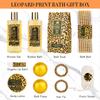 Christmas Gifts for Women, Bath Gift Set, Leopard XXL 20 Pcs Skin Care Set, Slef Care Gifts Set , Mother's Day, Valentine, Birthday, Home Spa Kit, Shower Gel, Body Lotion, Shower Cap,Manicure Set view 2