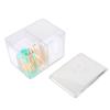 Alvinlite Q-tip Cotton Pad Holder, Swab Ball Dispenser Transparent Desktop Storage Container for Makeup Cosmetic with Lid 4-Grids view 1