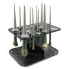CAIRIAC 28 Holes Makeup Brush Holder,Makeup Brush Drying Rack Upside Down,Folding Makeup Brush Holder,Air Tree Tower Stand Organizer Comes with Mat view 1