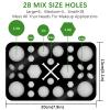 CAIRIAC 28 Holes Makeup Brush Holder,Makeup Brush Drying Rack Upside Down,Folding Makeup Brush Holder,Air Tree Tower Stand Organizer Comes with Mat view 3