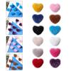 12pcs Nail Poms Fluffy Nail Heart Shaped Charms Nail Pom Poms Elegant Pompon Nail Accessories view 2