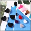 12pcs Nail Poms Fluffy Nail Heart Shaped Charms Nail Pom Poms Elegant Pompon Nail Accessories view 3