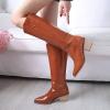 Knee High Boots Women Leather Fashion Pointed Toe Put On Thick High Heel High Boots Comfortable Casual Chunky Heel Slip-on Long Boots Shoes view 4