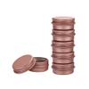 Home Spare Empty PET Bottles 5g 10g 15g 30g Empty Rose Gold Aluminum Cream Jar Pot Nail Art Makeup Lip Gloss Empty Cosmetic Metal Tins Containers 100Pcs (Specifications : 30g 47X25mm) view 1