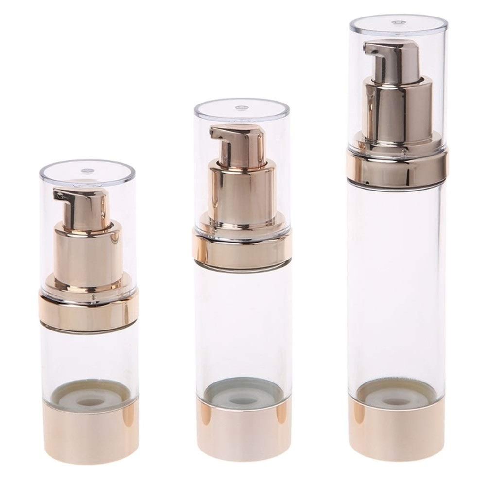 Home Spare Empty PET Bottles 15/30/50ML 1PC Fashion Empty Cosmetic Airless Bottle Plastic Treatment Pump Travel Bottles (Specifications : 15ml)