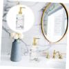 FOMIYES 350ml Shampoo Bottles Refillable Shower Gel Dispenser Easy Use Refill Bathroom Supply Random Color view 4