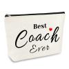 Coach Gifts Coach Thank You Gifts Makeup Bag Gift for Women Cosmetic Bag Appreciation Birthday Gift for Coaches Teacher Soccer Football Cheer Baseball Volleyball Swim Dive Gym Coaches Toiletry Pouch view 1