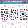 Maitys 288 Pcs Music Temporary Tattoos for Kids Disco Music Tattoos Stickers Mixed Style Hand Wrist Body Artfor Party Supplies Decorations Boys Girls Birthday Gifts view 2