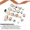 NAISKA 19PCS Rhinestone Hair Beads for Braid Gold Loc Dreadlocks Accessories Shiny Crystal Rhinestones Hair Braid Beads Pearl Hair Cuffs Hair Jewelry DIY Braids Accessories view 4