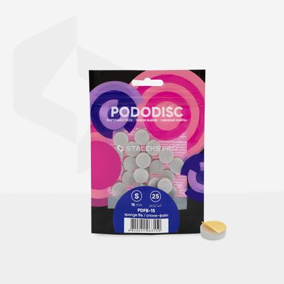 Staleks Pro Disposable Files-Sponges Compatible Only with PODODISC S Expert 320 Grit 25 Pcs Buffing and Polishing for Smooth Foot Finish